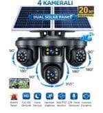 Esvision Es560 4 4 Kameralı Sim Kartlı Solar Güvenlik Kamerası - Görsel 2